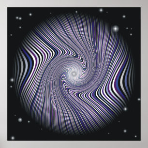 Affiche d'illusion optique de voyage dans un trou