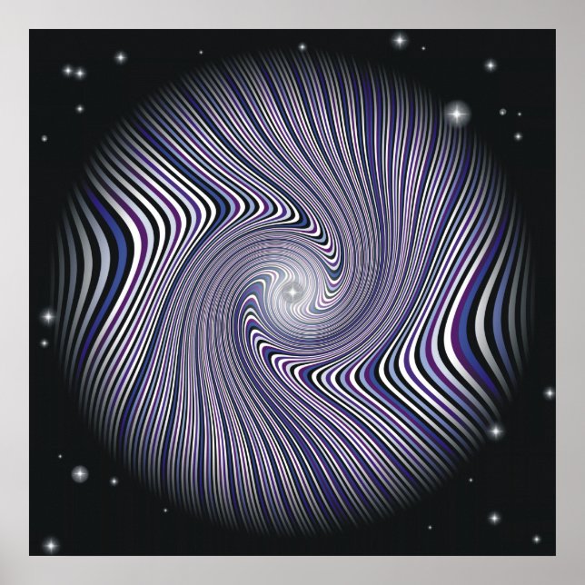 Affiche d'illusion optique de voyage dans un trou  (Devant)
