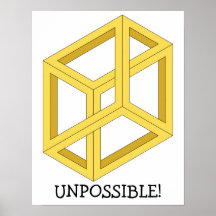 Affiche d'illusion optique "impossible"