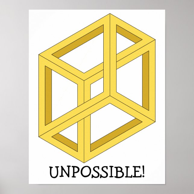 Affiche d'illusion optique "impossible" (Devant)