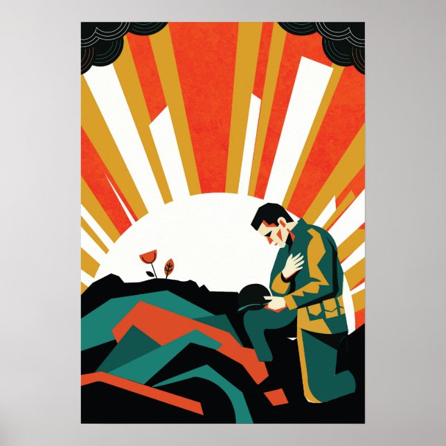 Affiche d'illustration de soldat (Devant)