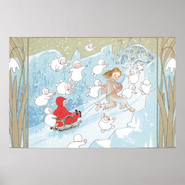 Affiche d'illustration vintage par Sibylle Von Olf (Devant)