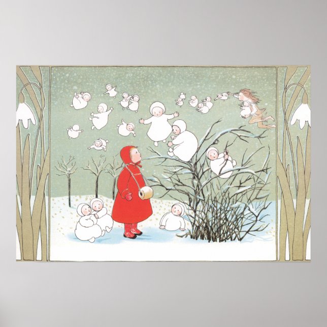 Affiche d'illustration vintage par Sibylle Von Olf (Devant)