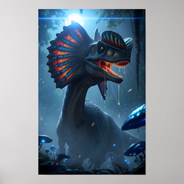 Affiche Dilophosaurus Dinosaur (Devant)