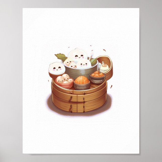 Affiche Dim sum, thème nourriture (Devant)