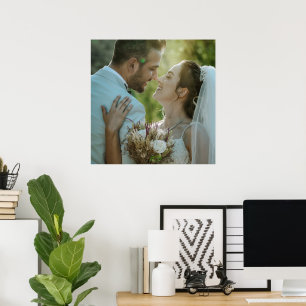 Affiche d'image de mariage de couple personnalisée
