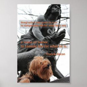 Affiche d'imagination et de citation d'humour