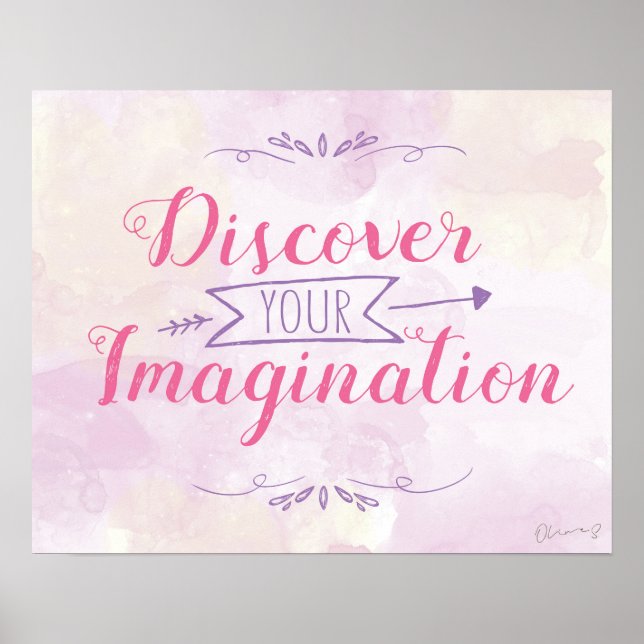 Affiche d'imagination magique (rose) (Devant)