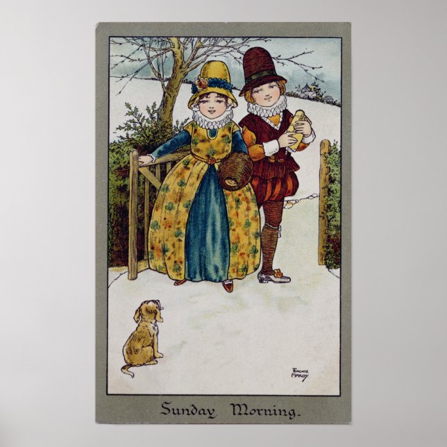Affiche Dimanche matin, carte victorienne (Devant)