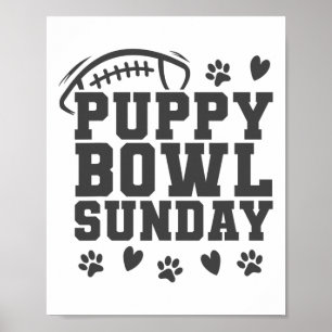 Affiche Dimanche Puppy Bowl Super Party Footll Jeux Chiens