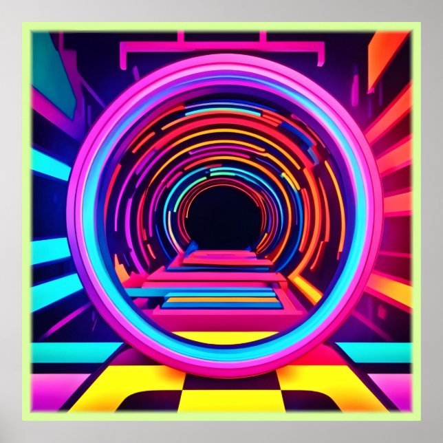 Affiche Dimensions du tunnel Neon (Devant)