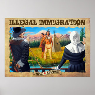 Affiche d'immigration illégale