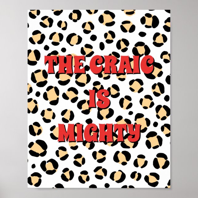 Affiche d'impression animale irlandaise Le craic e (Devant)
