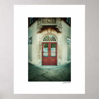 Affiche d'impression d'entrée de coin