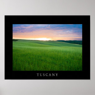 Affiche d'impression du coucher de soleil en Tosca