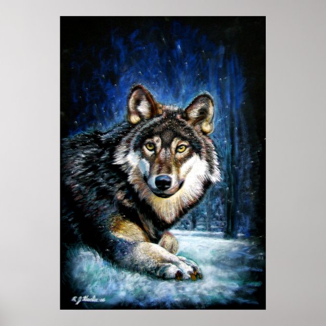 Affiche d'impression Wolf Wildlife (Devant)