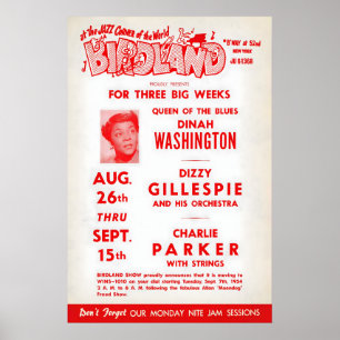 Affiche Dinah Washington - Dizzy Gillespie - Charlie
