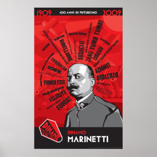 Affiche Dinamo Futurista Marinetti Zang Tumb