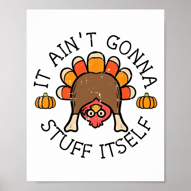 Affiche Dinde de Thanksgiving ça ne se farcit pas soi-même (Devant)