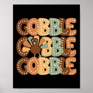 Affiche Dinde de Thanksgiving Famille Correspondante Homme