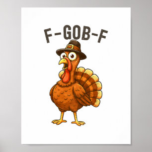 Affiche Dinde-dinde Citation drôle de Thanksgiving sur la