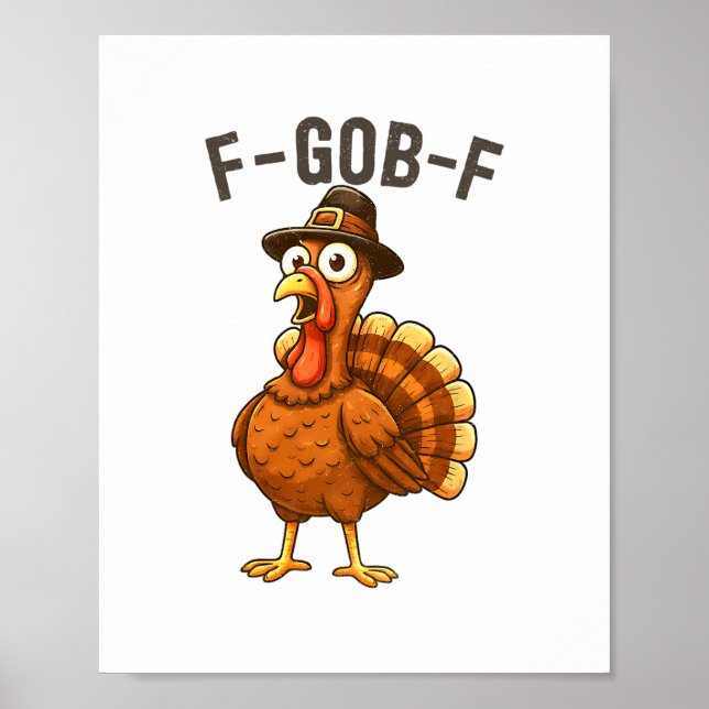 Affiche Dinde-dinde Citation drôle de Thanksgiving sur la  (Devant)