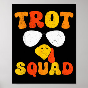 Affiche Dinde qui court Sungles Trot Squad Action de grâce