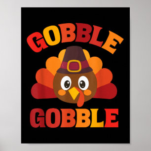 Affiche Dinde qui glousse Joyeux jour de Thanksgiving Auto