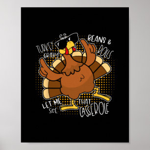Affiche Dinde Sauce Haricots Et Roulés Cerole Drôle De Tha