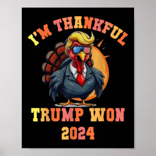 Affiche Dinde Trump Mème Drôle Je Suis Reconnaissant Que T