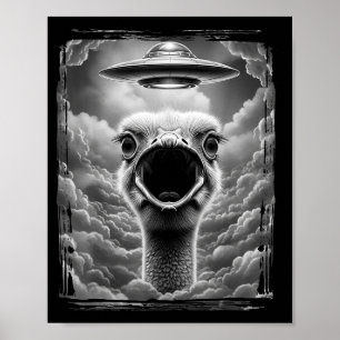 Affiche Dindeur extraterrestre drôle Ufo selfie Thanksgivi