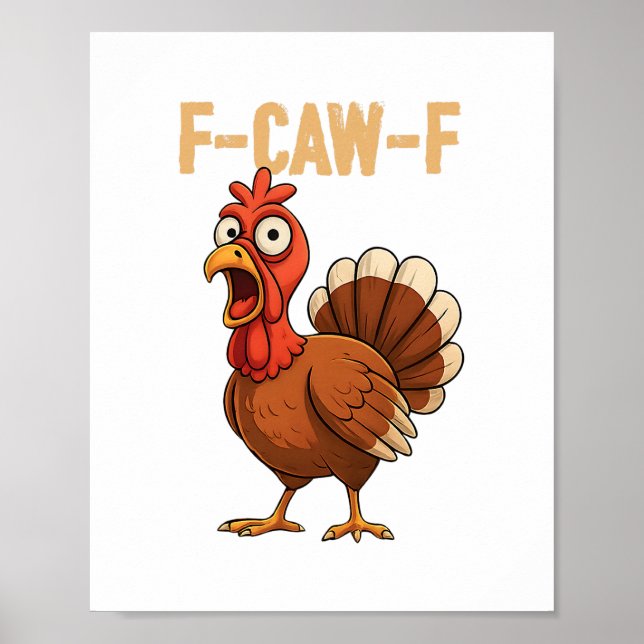 Affiche Dindon drôle de la citation d'humour de Thanksgivi (Devant)