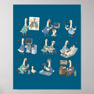 Affiche Dindon respiratoire thérapeute pulmonaire drôle
