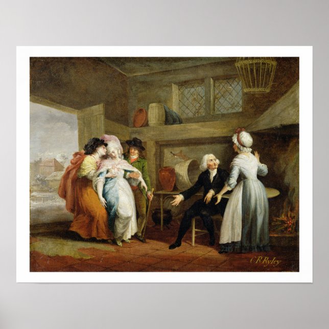 Affiche "Dîner dans les Hayfields" (surpris par M. Thornhi (Devant)