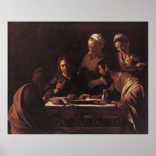 Affiche Dîner de Caravaggio chez Emmaus