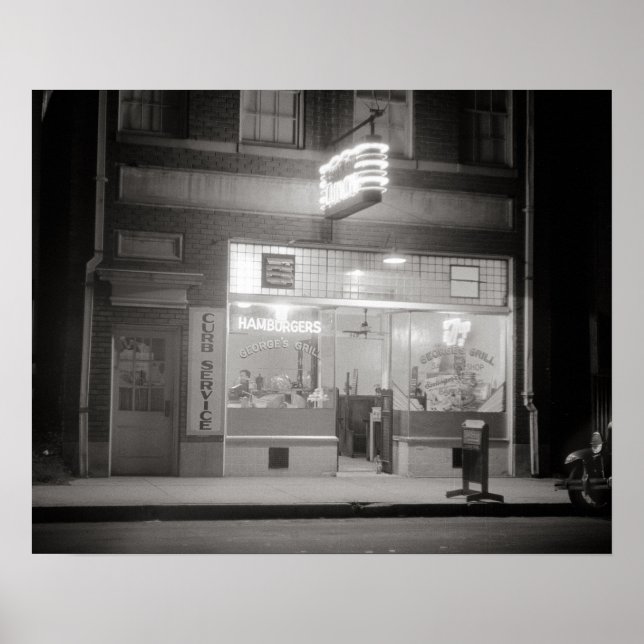 Affiche Dîner de Nuit, 1940. Photo Vintage (Devant)