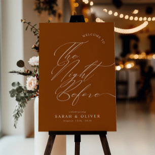 Affiche Dîner de répétition de mariage moderne la veille