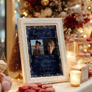 Affiche Dîner de répétition de Noël d'hiver pour ces enfan