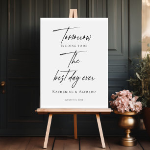 Affiche Dîner de répétition élégant la nuit avant la bienv