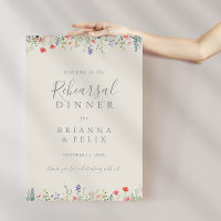 Dîner de répétition Fleur sauvage radiant Bienvenu