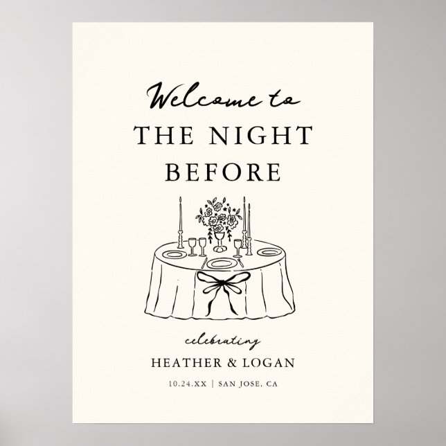 Affiche Dîner de répétition la veille capricieux (Devant)