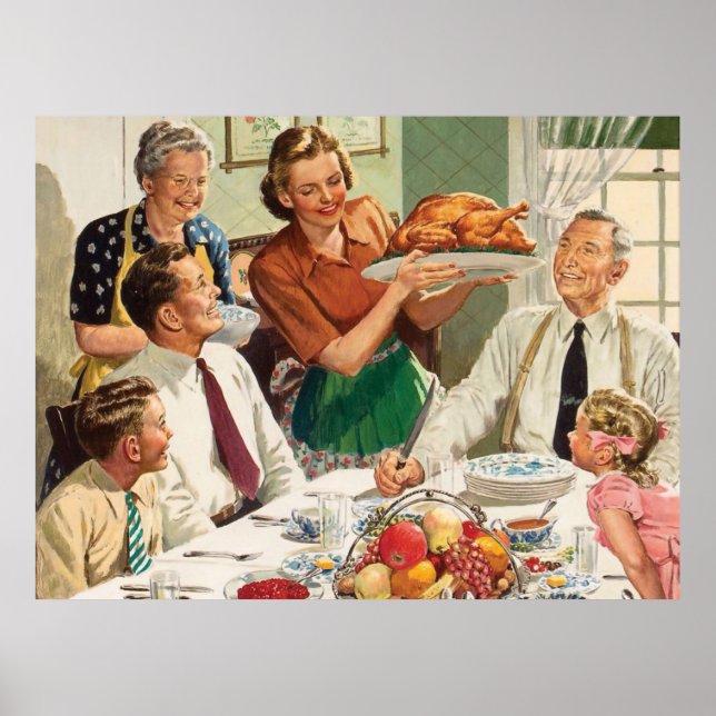 Affiche Dîner de Thanksgiving (Devant)
