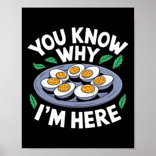 Affiche Dîner de Thanksgiving drôle Vous savez pourquoi je