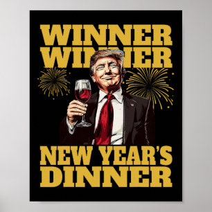 Affiche Dîner du Nouvel An de Trump 2025