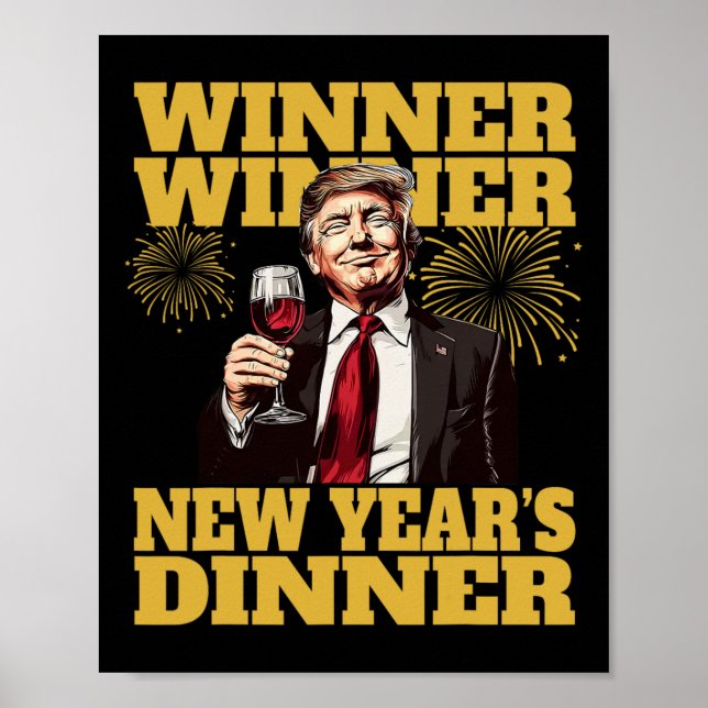 Affiche Dîner du Nouvel An de Trump 2025  (Devant)