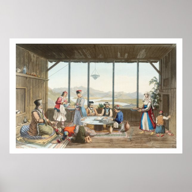 Affiche Dîner tenu à Delphi en l'honneur du peintre par (Devant)