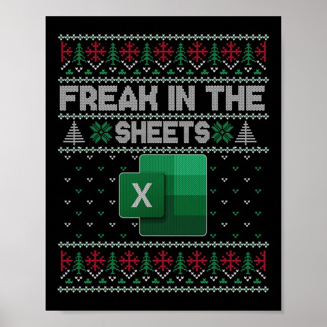 Affiche Dingue d'Excel dans les feuilles de calcul Sweat-s (Devant)