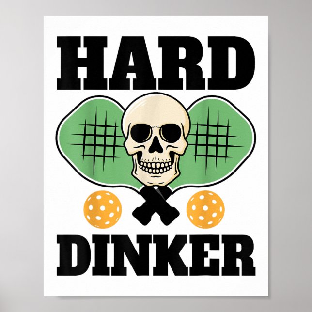 Affiche Dinker Dur _ Chemise De Pickleball Pour Pickleball (Devant)