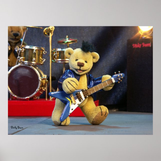 Affiche Dinky Bears Guitariste (Devant)