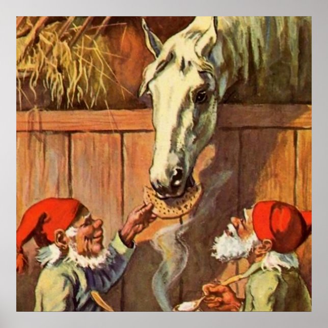 Affiche “Dinner in the Stables” by Jenny Nystrom (Devant)